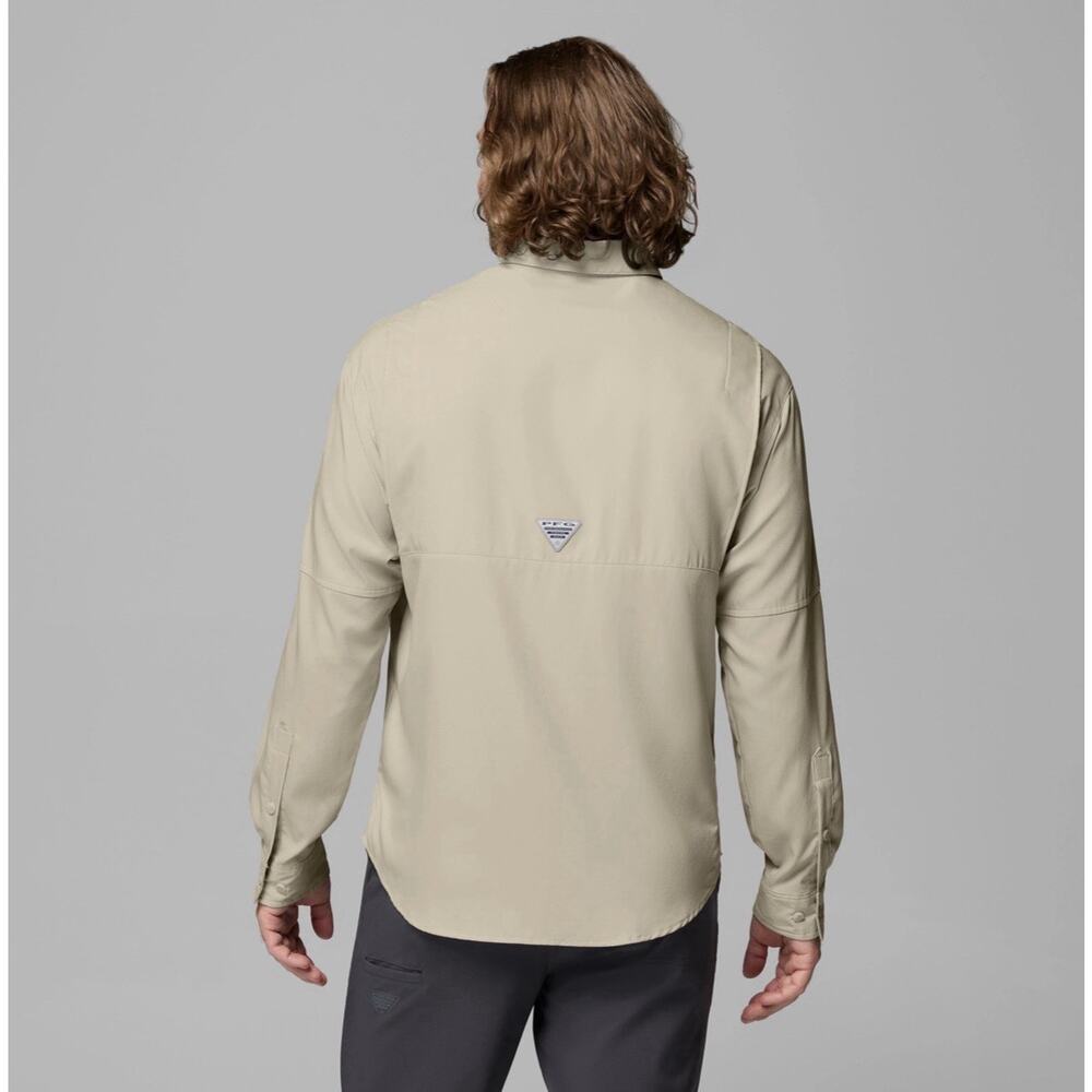 Columbia PFG Men's XL Tamiami II Long Sleeve Fishing Shirt - Fossil / Khaki - Picture 2 of 15